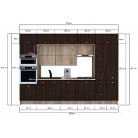 Bucatarie ZONE B COMBI 340 FRONT PAL K002 / decor 8548